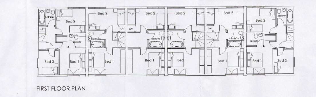 Lot: 44 - TWO COTTAGES, TWO BARNS WITH CONSENT FOR SIX TWO-BEDROOM HOLIDAY COTTAGES AND A POTTERY BARN AND CAR PARK WHICH ARE LET COMMERCIALLY - First Floor Plan